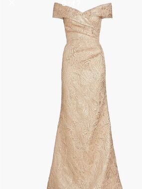 Elegant Textured Strapless Evening Dress - Blush